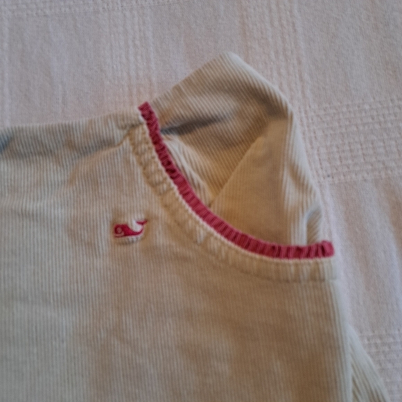 Vineyard Vines girls size 12 tan corduroy skirt with allover embroidered whales - Picture 2 of 5
